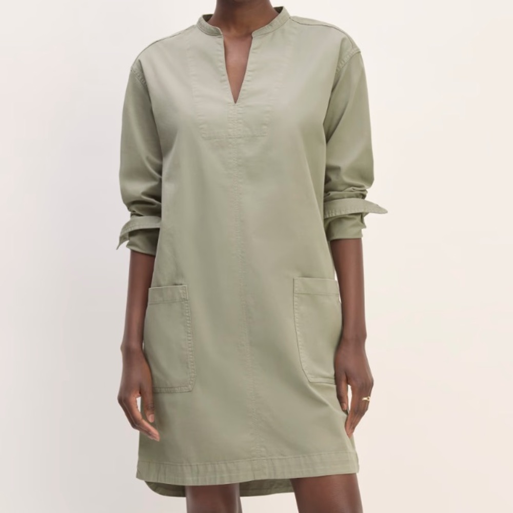 NWT - Everlane Long-Sleeve Utility Mini Dress - size XS